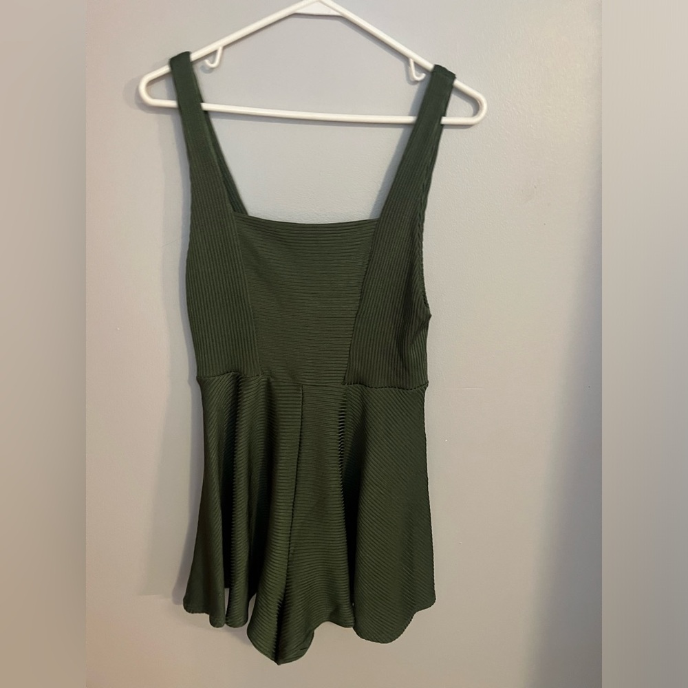 Urban‎ Outfitters Army Green Ribbed Romper Size M